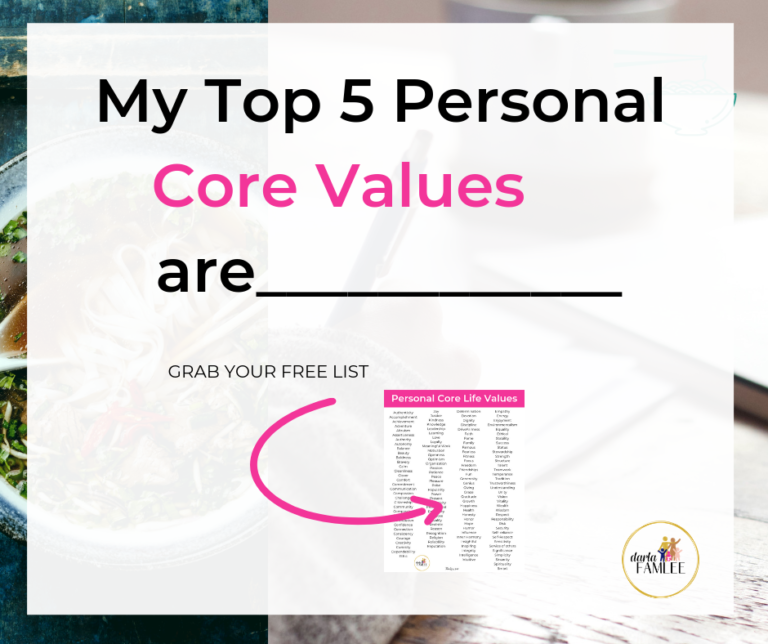 Defining your personal core values is a valuable step in aligning who you are with the actions you should take. It empowers you to design the life you love and develop #selfdevelopmenttips. The Life goals you want are identified in these important steps so click through to print your core values list. #personaldevelopment , Self improvement, Growth Mindset