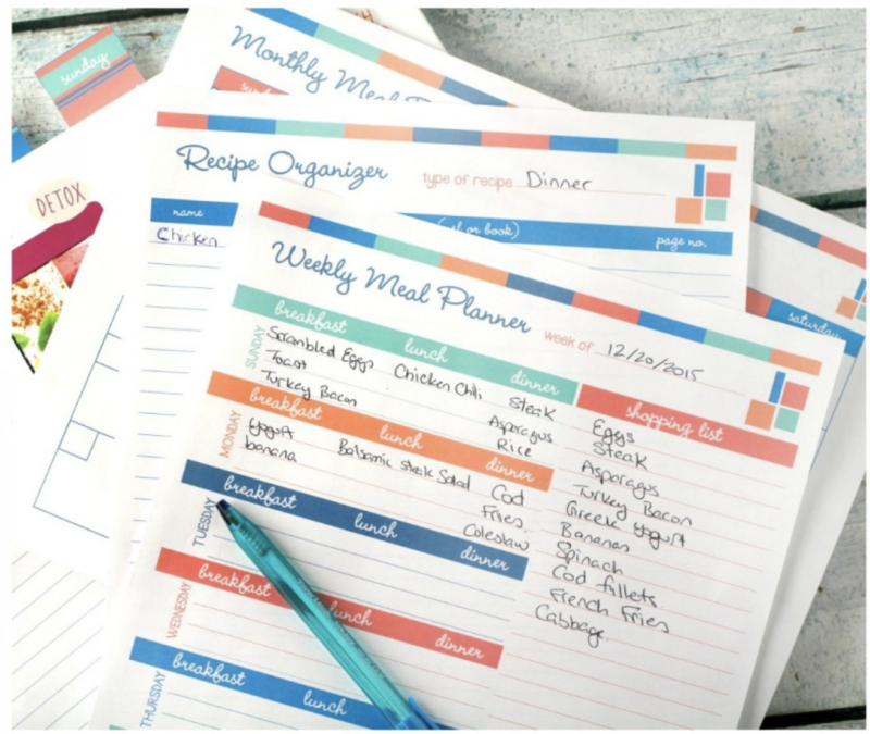 Meal Planner Ideas with recipe organizer